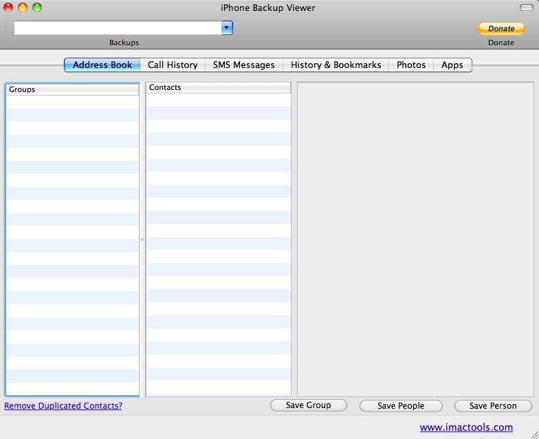 iBackup Viewer 1.2 : Address book
