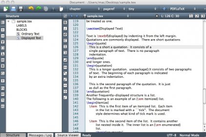 Structure of a LaTex file