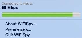 WiFiSpy 1.0 : Main Menu While AirPort Is On