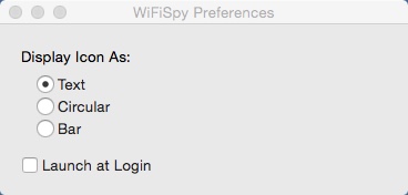 WiFiSpy 1.0 : Preferences Window