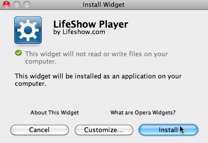 LifeShow Player 2.0 : Main window