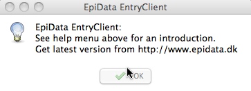 EpiData EntryClient 1.3 : Main window