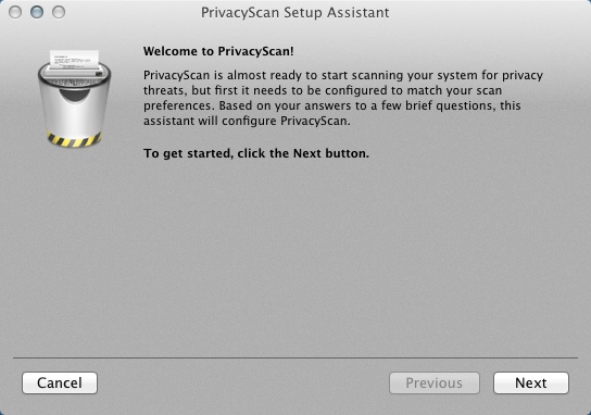 PrivacyScan 1.3 : Setup Assistant