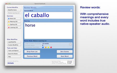 Spanish FlashCard BASIC screenshot