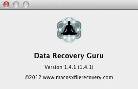 Data Recovery Guru 1.4 : About window