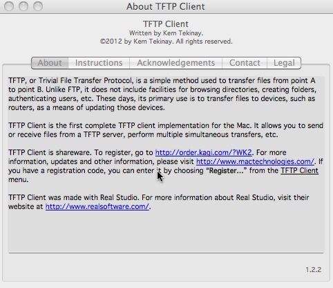 TFTP Client 1.2 : Main window