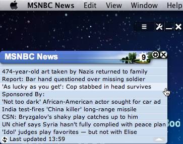 MSNBC News 1.0 : Main Window