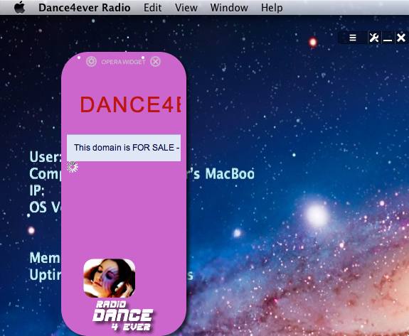 Dance4ever Radio 1.1 : Main Window
