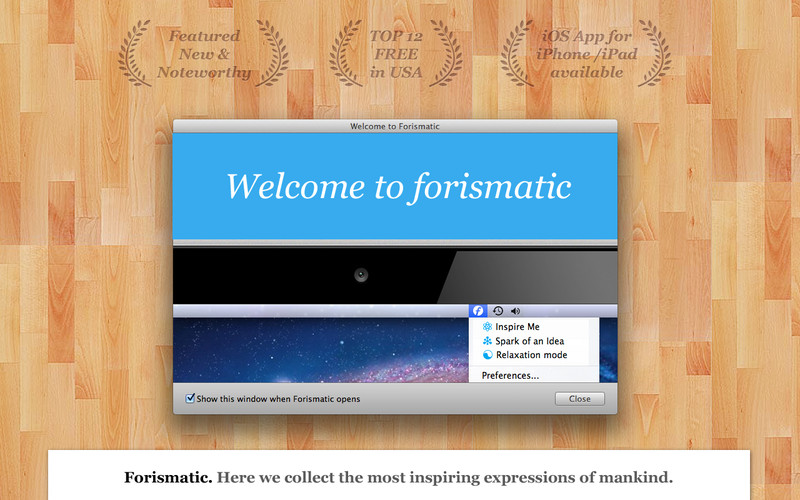 Forismatic 1.4 : Forismatic screenshot
