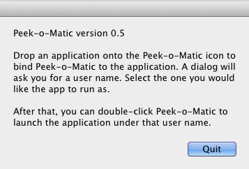 Peek-o-Matic 0.5 : Main Window