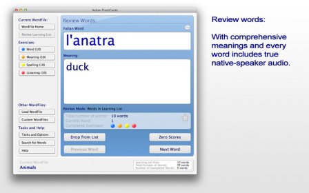 Italian FlashCards BASIC screenshot