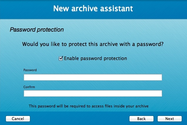iZip 2.0 : Entering Access Password