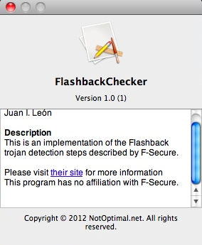 FlashbackChecker 1.0 : About