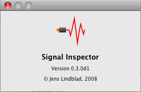 Signal Inspector 0.3 : About window