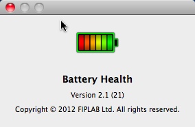 Battery Health 2.1 : About Window