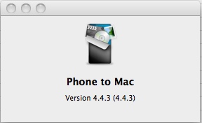 Phone to Mac 4.4 : About window