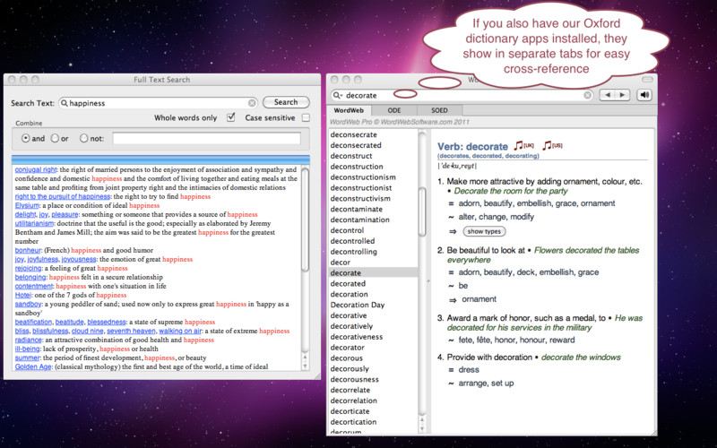WordWeb Pro Dictionary 1.4 : WordWeb Pro Dictionary screenshot