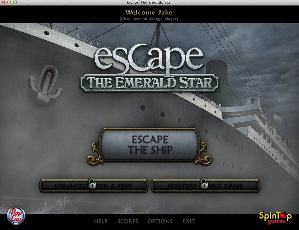 Escape The Emerald Star 2.0 : Main Menu
