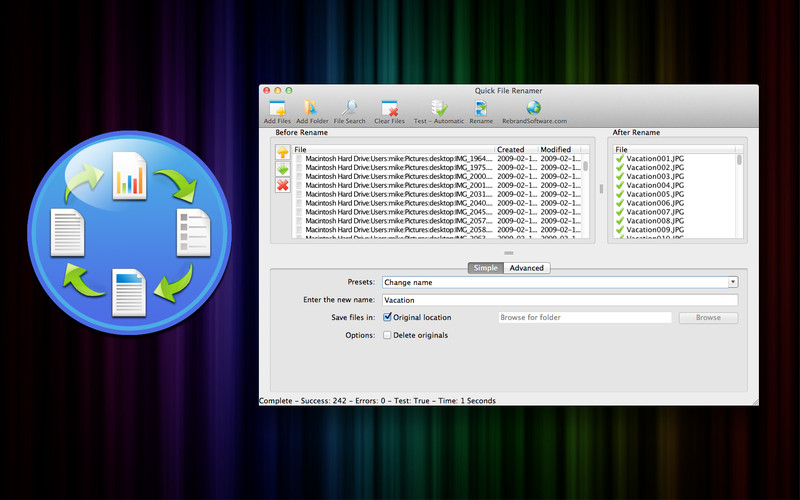 Quick File Renamer 4.5 : Quick File Renamer screenshot
