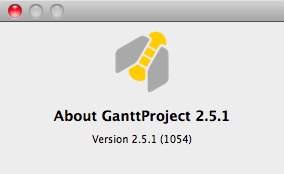 GanttProject 2.5 : About Window