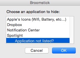 Broomstick : Choosing App For Hiding