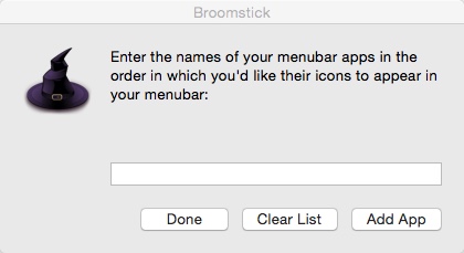 Broomstick : Rearranging Menu Bar Items