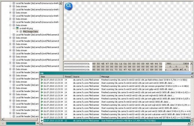 FileScanner 1.0 beta : Main window