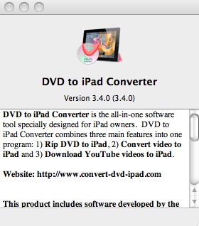 DVD to iPad Converter 3.4 : Main window