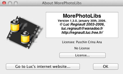 MorePhotoLibs 1.3 : About