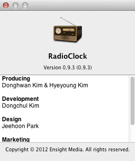 Radio Clock - Listen to 50,000 stations from around the world! : About window