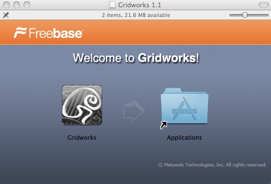 Gridworks 1.1 beta : Main window