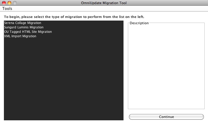 OU Migration Tool 2.4 : Main window