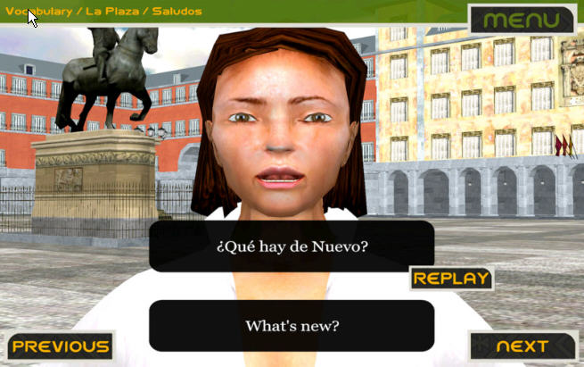 PlazaLingua Learn Spanish 3D 1.2 : Main window