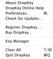 DropKey 1.0 : Main Menu