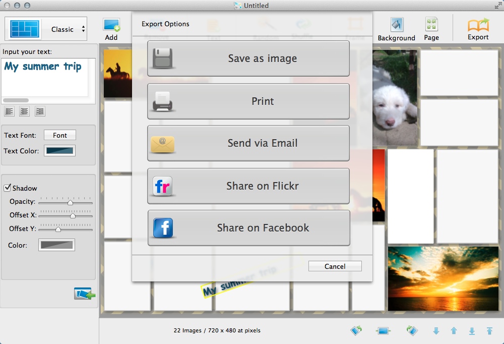 Collage Maker 2.2 : Exporting Collage