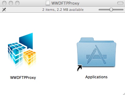 WWDFTPProxy 1.1 : Main window