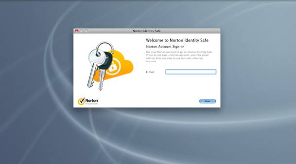 Norton Identity Safe (for Safari) 1.0 : Main Window