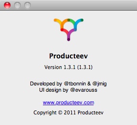Producteev 1.3 : About Window