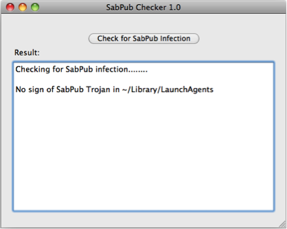 SabPub Checker 1.0 : Main window