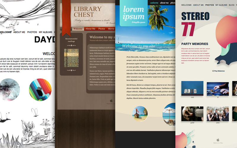 Themes for iWeb 1.3 : Themes for iWeb screenshot