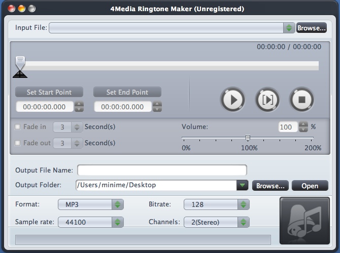 4Media Ringtone Maker 2.0 : Main Window