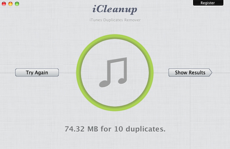 iCleanup 2.0 : Main Window