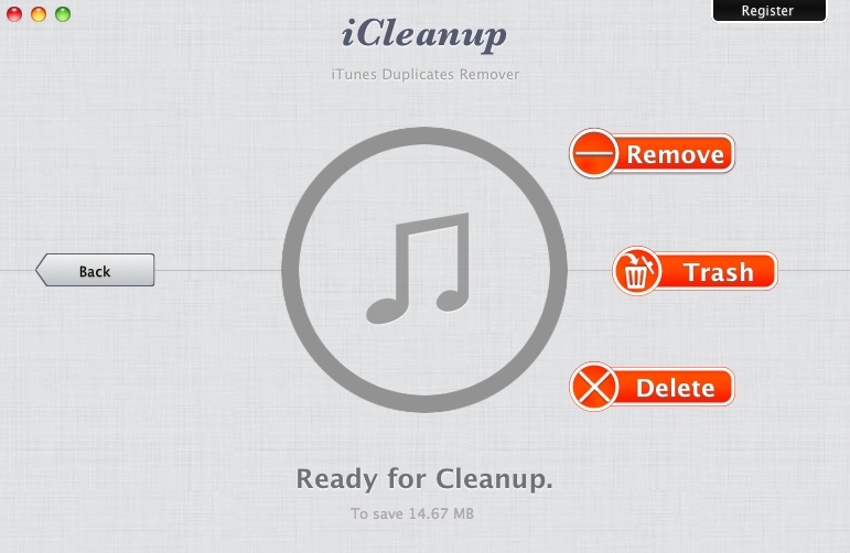 iCleanup 2.0 : Selecting Deletion Method