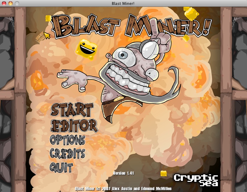 Blast Miner 1.4 : Main menu