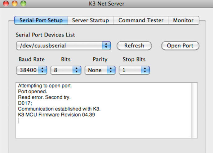 K3NetServer 1.1 : Main Window