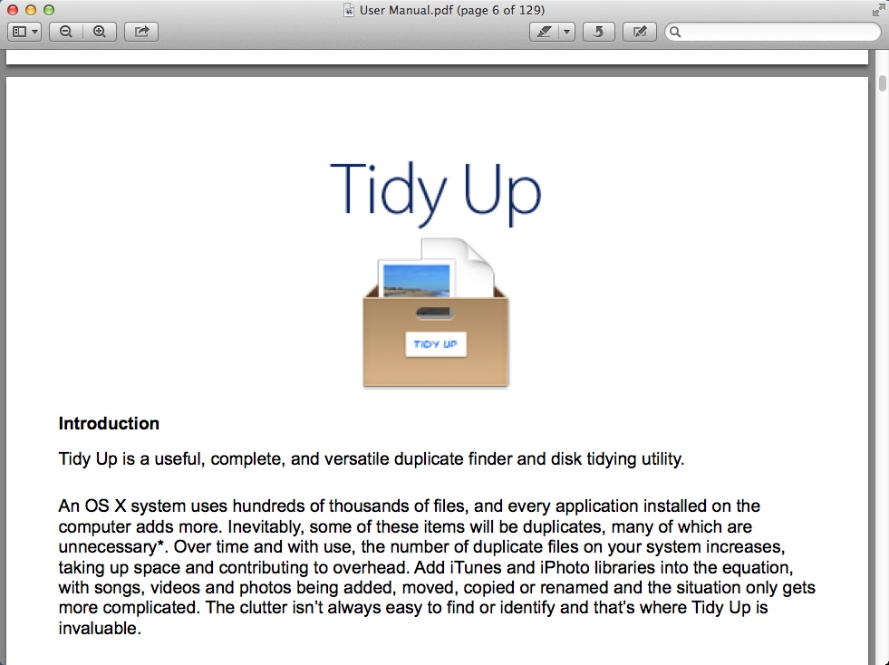 Tidy Up 4.0 : Help Guide