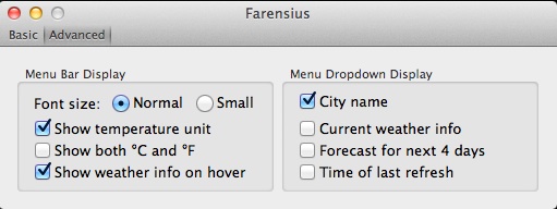 Farensius 1.2 : Advanced Options