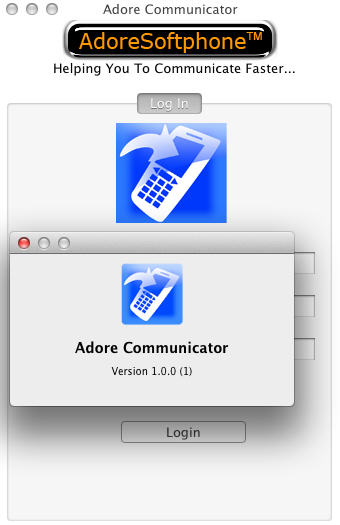 Adore Communicator 1.0 : Main Window