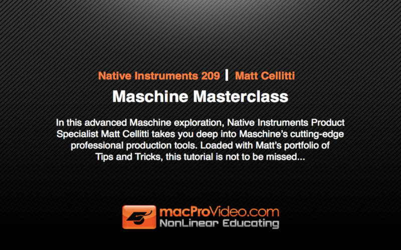 NI 209 - Maschine Masterclass 1.0 : NI 209 - Maschine Masterclass screenshot