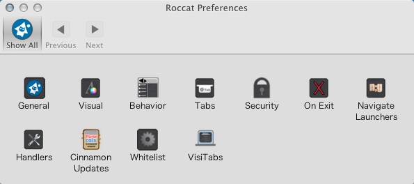 Roccat 3.8 : Program Preferences